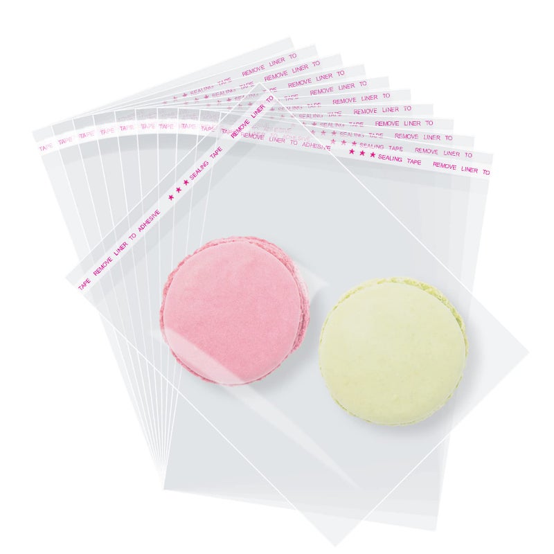 Morepack Self Sealing Cellophane Bags,3x5 Inches 200 Pcs Clear Cookie Bags Resealable Cellophane Bag for Packaging Cookies,Favors, Products,Candy - Image 1